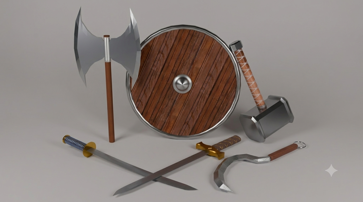 تصميم 3d لأسلحه جاهزه للأستخدام في محركات الالعاب
